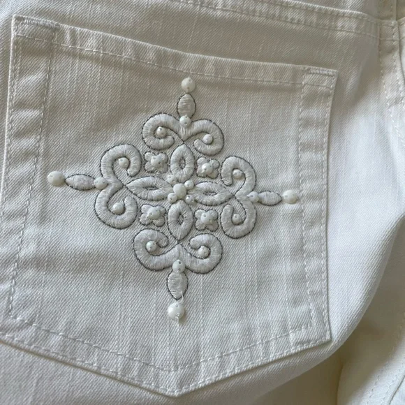 New - Noir Embellished White Bootcut Jean - Picture 2 of 6